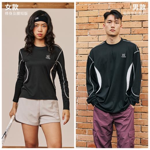 录士LUSHISI曜蚀主题拼接长绒棉凉感长袖男女款拼接插肩运动长袖 商品图0