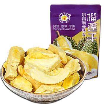 泰奥琪 Thai Ao Chi 金枕头榴莲干100g 泰国进口冻干纯水果干无添加零食 /休闲食品 /蜜饯果干 /榴莲干 商品图4