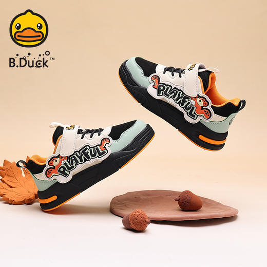 B.Duck小黄鸭童鞋春秋防滑潮低帮板鞋26-33 B3686835 商品图5