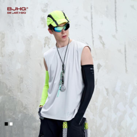 BJHG不计后果 凉感防晒背心男款夏季宽松户外运动轻盈透气无袖t恤
