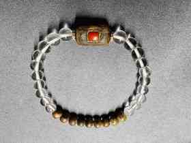 白水晶 棋楠沉香手串