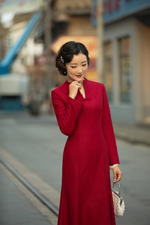 【经典老款复活投票】 年华中长款九分袖连衣裙 商品图4