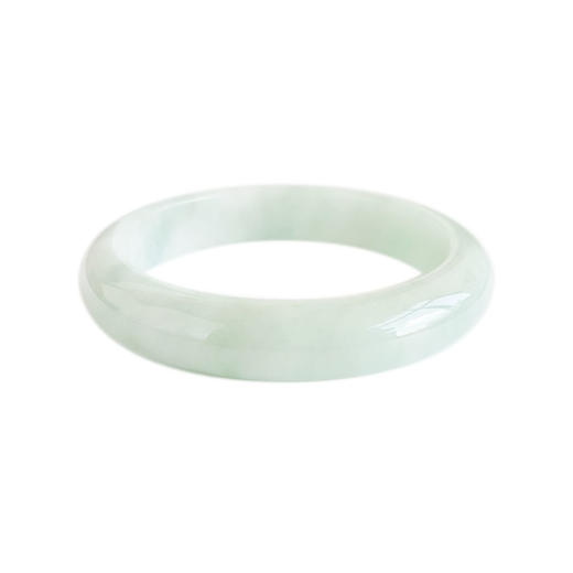 【天然正品】A货翡翠天然细腻无纹裂正桩浅绿糯种59号翡翠手镯59号（皆取最大值）女士现售价：1380！310325AH54 商品图0