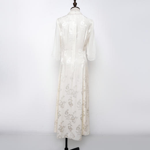 吉祥衣家新中式国风蚕桑丝裙子气质修身显瘦女装桃源记连衣裙女夏 商品图2