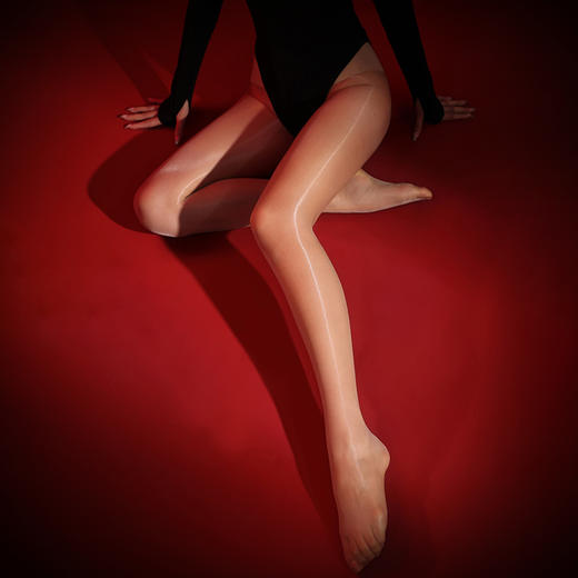 霏慕 极光油亮无缝裆连裤袜8417性感可手撕透视黑丝 商品图10