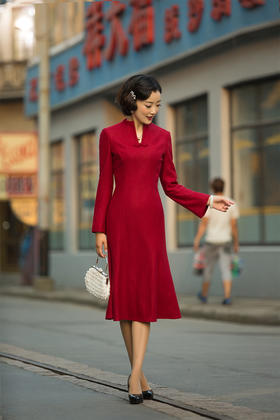 【经典老款复活投票】 年华中长款九分袖连衣裙