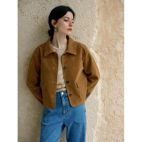 （小眠专属）HeyDress复古翻领麂皮绒夹克