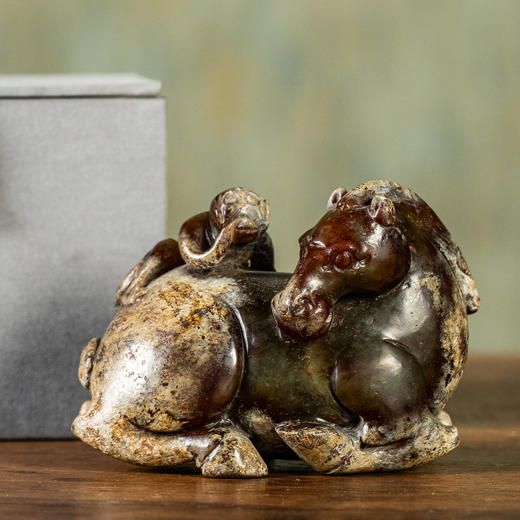 清	玉雕马上封侯摆件 商品图0