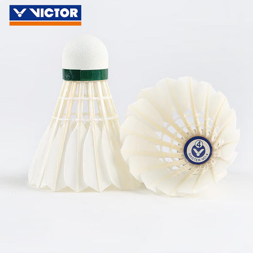 威克多VICTOR羽毛球12只装鹅毛球比赛训练用球大师4号 MS4羽毛球 商品图2