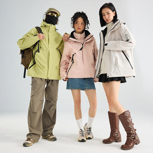 SIIJJEYY枝辑秋冬季可拆卸三合一冲锋衣 | 男女款可选 冲锋衣+石墨烯抓绒内胆 防水防污 聚暖防寒 商品图9