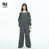P&X设计师女装2025秋季时尚套装长裤抽绳韩版825314152 灰色 商品缩略图1