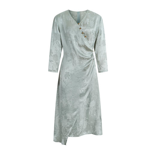 HeyDress提花缎面裹身连衣裙 商品图4