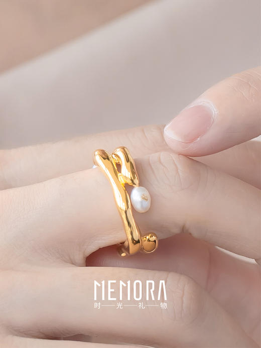 【任选3件599元】偏爱也是例外戒指 S925银时尚ins风珍珠戒指MEMORA诗普琳YRE00501（线上专供） 商品图5