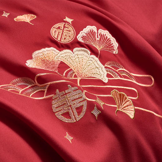 【富安娜】B座7F |婚庆床单四件/杏福满满 商品图1