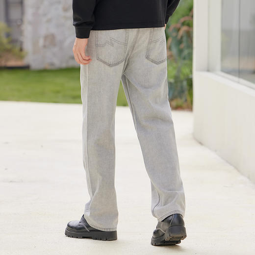 【牛仔裤】洗牛仔裤直筒长裤1P3114671 商品图4