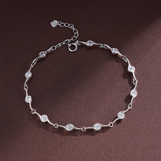 子佩集S925银【星河清波】手链【SL070476B】纯银时尚星点锆石时尚2507 商品图1