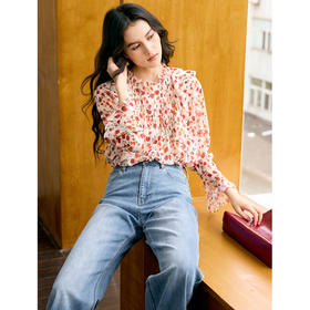HeyDress玫瑰碎花浪漫法式衬衫