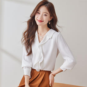 【预售3天】PY 法式荷叶边长袖衬衫 &Q181