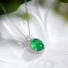 子佩集S925银【芳甸余春】套链【TL015850】纯银绿玉髓椭圆项链2507 商品缩略图3