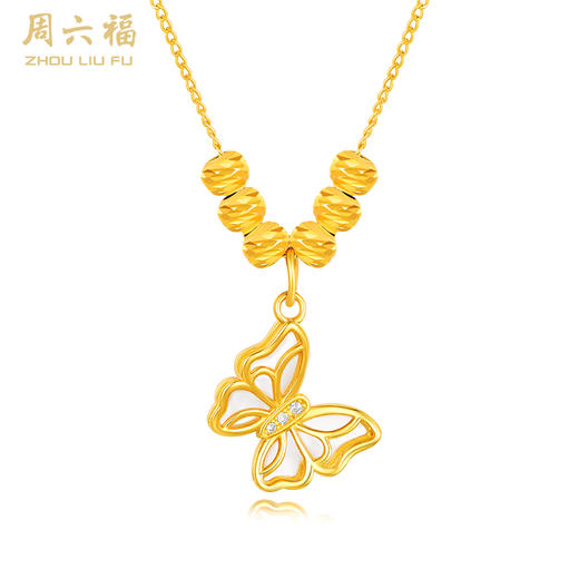 严选 | 周六福S925银蝶涟漪项链 40+5cm长 轻灵优雅 光影绚丽 精美复古 商品图6