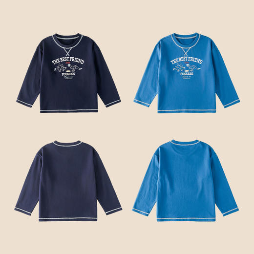 【7A抗菌纯棉】棉花堂小恐龙绵绵童趣长袖T恤FA52084 商品图4