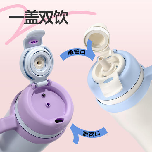 乐扣乐扣（LOCK&LOCK）保温杯吸管水杯泡茶保冷便携陶瓷覆层内胆LHC4402 商品图3