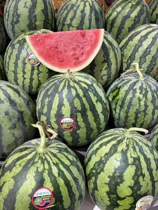 冰糖无籽麒麟西瓜一份约6斤（超重按3.98元/斤补差价） 商品图0