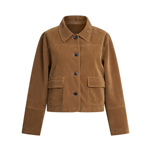 （小眠专属）HeyDress复古翻领麂皮绒夹克 商品图4