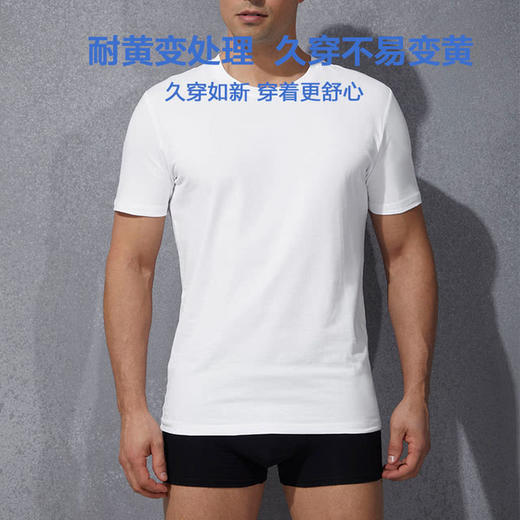 MM 山姆 Member's Mark 精梳棉男士T恤 6件装 白色 商品图4