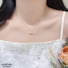 Oflye潮流饰品  好事发生925银项链高级感新中式花生锆石珍珠小众设计新款项链