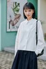 LNNNS 梵文艺风长袖纯色俏皮衬衫 20946 商品缩略图1
