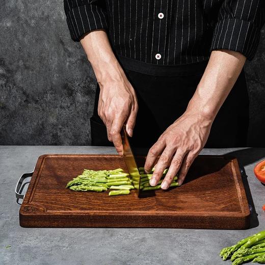 神田绣渤意黑金檀木砧板，南美进口黑金檀木整木整切无拼接0胶0漆0蜡高硬度耐砍剁双面可用生熟分离基地直邮 商品图4