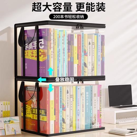 【秒杀价！一次抢3个！】PVC书本收纳箱 学生教室家用防尘防水透明可折叠袋 旧书籍整理神器📚 透明防尘收纳袋，别让书本再吃灰，随存随取超方便✨ 商品图3