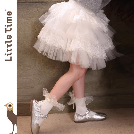 littletime女童半身裙2025新款儿童洋气公主裙女孩生日礼服蓬蓬裙 商品图0