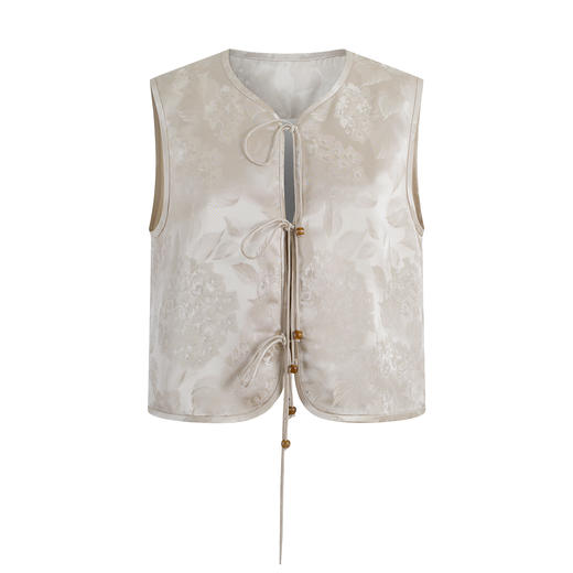 HeyDress提花缎面系绳马甲 商品图4