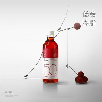 喜茶50%果汁茶爆汁杨梅绿妍450ml*15瓶 低糖0脂 果汁茶饮料整箱 /水饮冲调 /饮料 /茶饮料 商品图0