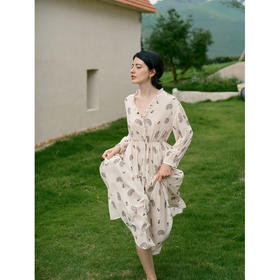 HeyDress腰果花花边度假连衣裙