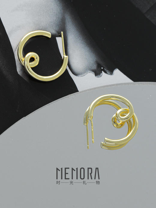 【任选3件599元】「聪明曲奇」聪明曲奇耳饰 S925银耳环时尚ins风耳圈MEMORA诗普琳YEE02301（线上专供） 商品图6