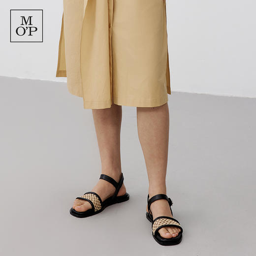 Marc O'Polo/MOP 2025夏季新款意大利进口针织鞋面羊皮革凉鞋女士 商品图4