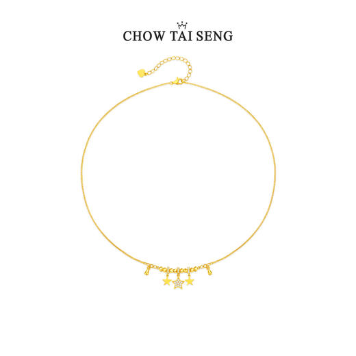 【新品】周大生微笑许愿星项链女纯银S925轻奢高级七夕礼物送女友 商品图2