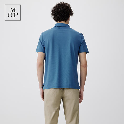 Marc O'Polo/MOP 夏季新款桑蚕丝混纺轻奢吸湿短袖Polo衫男上衣 商品图3