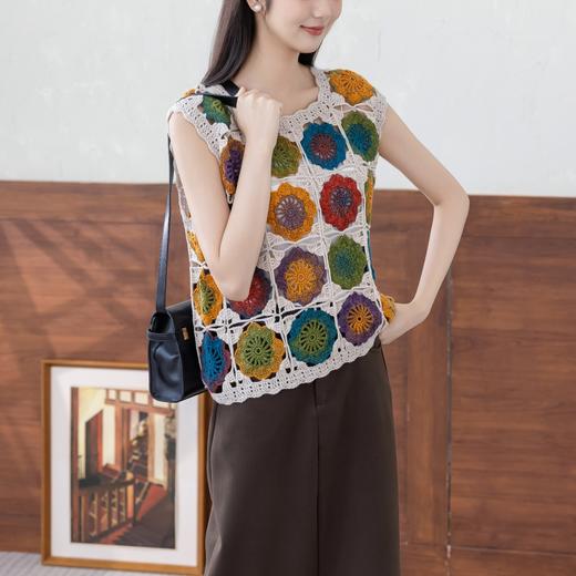 苏苏姐家与花背心手工diy钩针编织羊毛线毛线团上衣材料包 商品图2