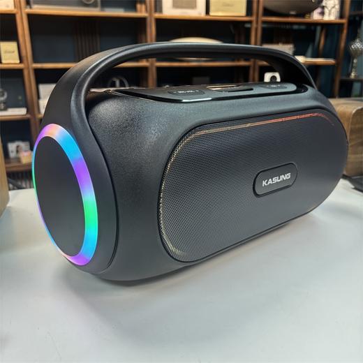 KASUNG 充电款户外便携无线K歌蓝牙音响 双麦克风 炫彩灯光 商品图3