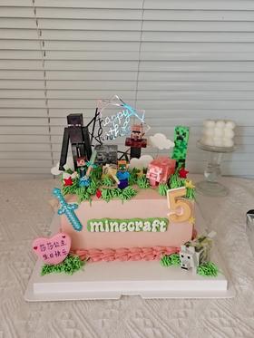 《我的世界》同款蛋糕
