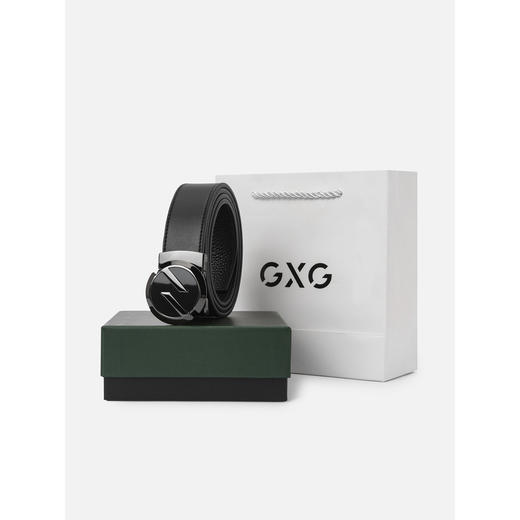 GXG皮带男腰带男士真皮商务裤带正品百搭休闲自动扣牛皮裤腰带男 商品图4