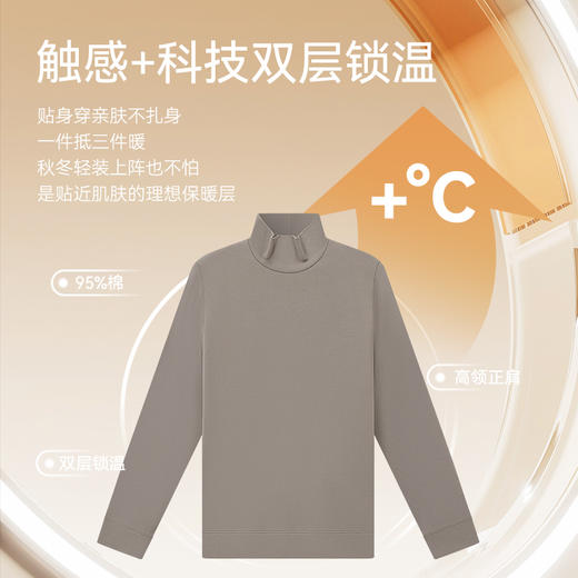 秋冬针织高领远红外保暖亲肤长袖显瘦T恤-T25-02 商品图7