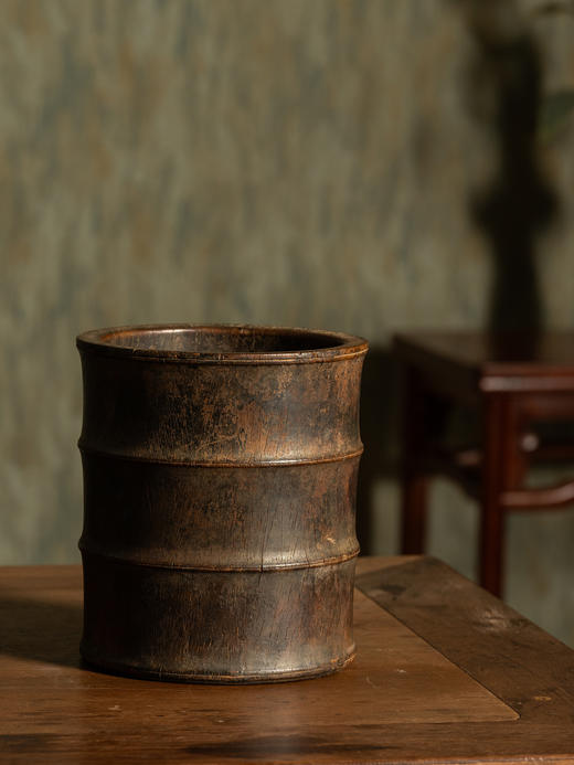 明	黄花梨竹节工笔筒 商品图2