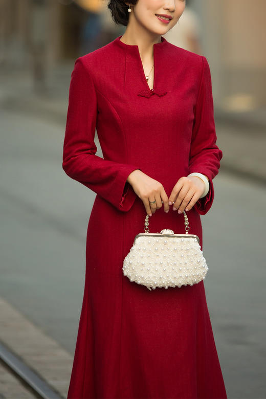 【经典老款复活投票】 年华中长款九分袖连衣裙 商品图6