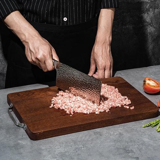 神田绣渤意黑金檀木砧板，南美进口黑金檀木整木整切无拼接0胶0漆0蜡高硬度耐砍剁双面可用生熟分离基地直邮 商品图2