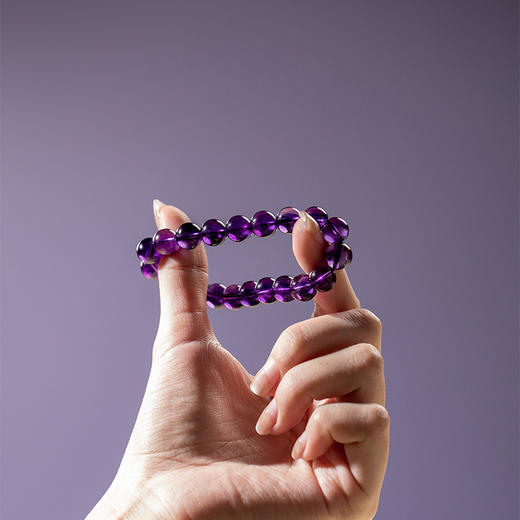 腕间藏星河超七水晶及九紫离火紫水晶手串天然原厂地 商品图6